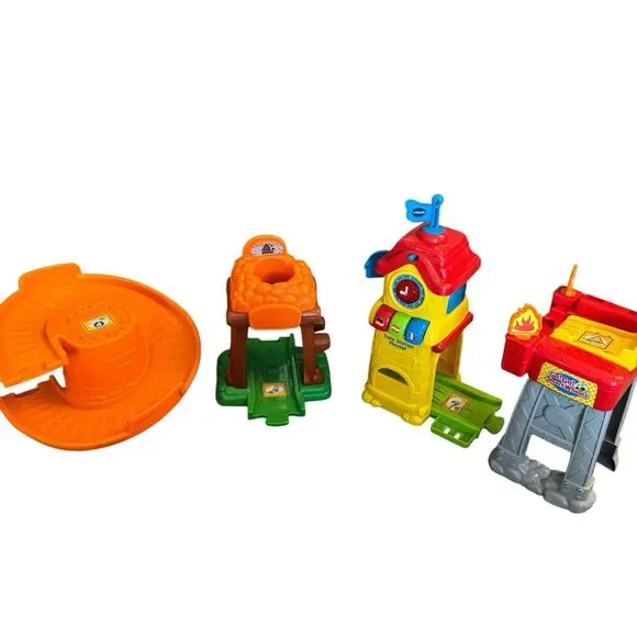 VTech Go! Go! Smart Wheels HUGE 80+ Pc Lot Train‎ Crane Tracks Construction - Picture 9 of 15